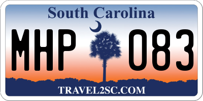 SC license plate MHP083