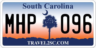 SC license plate MHP096