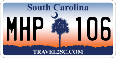 SC license plate MHP106