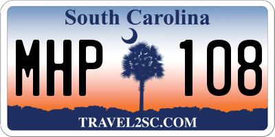 SC license plate MHP108