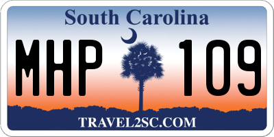 SC license plate MHP109