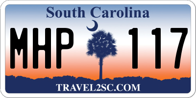 SC license plate MHP117