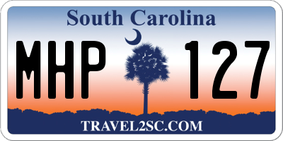 SC license plate MHP127