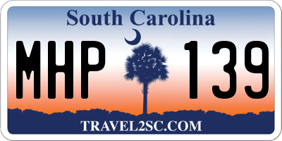 SC license plate MHP139