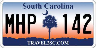 SC license plate MHP142