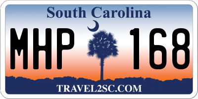 SC license plate MHP168