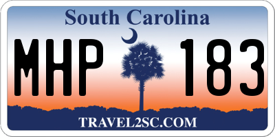 SC license plate MHP183