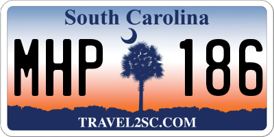 SC license plate MHP186