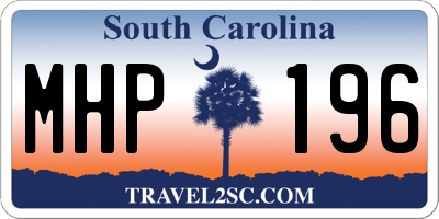 SC license plate MHP196