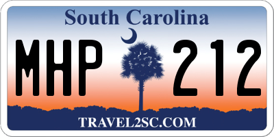 SC license plate MHP212