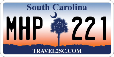 SC license plate MHP221