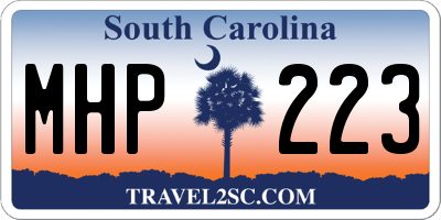 SC license plate MHP223