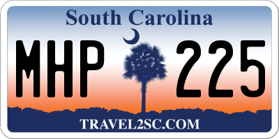 SC license plate MHP225