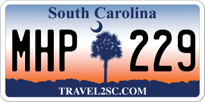 SC license plate MHP229