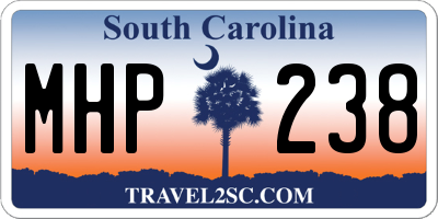 SC license plate MHP238