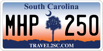 SC license plate MHP250
