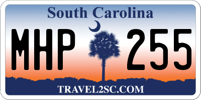 SC license plate MHP255