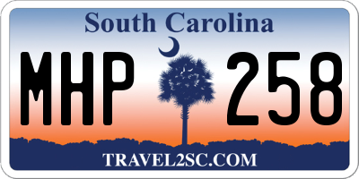 SC license plate MHP258