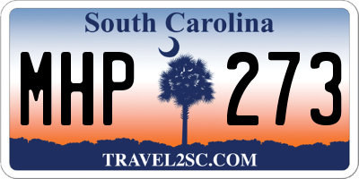 SC license plate MHP273