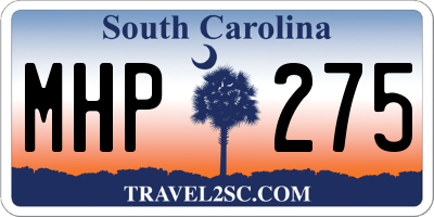 SC license plate MHP275