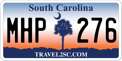 SC license plate MHP276