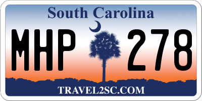 SC license plate MHP278