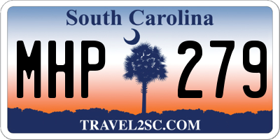 SC license plate MHP279