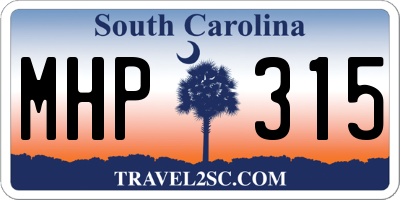 SC license plate MHP315