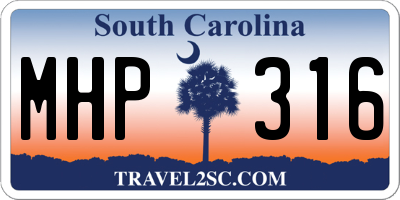 SC license plate MHP316
