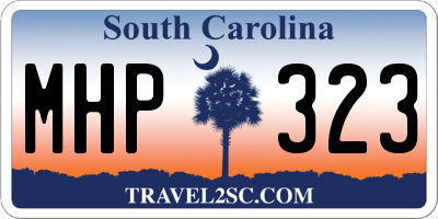 SC license plate MHP323