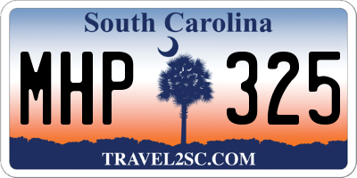 SC license plate MHP325