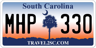 SC license plate MHP330