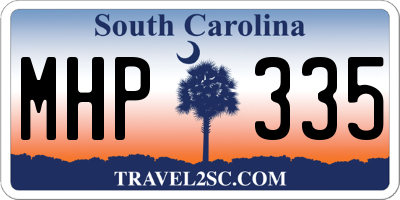 SC license plate MHP335
