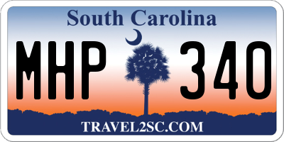 SC license plate MHP340