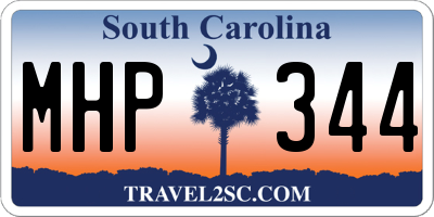SC license plate MHP344