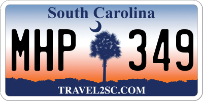 SC license plate MHP349