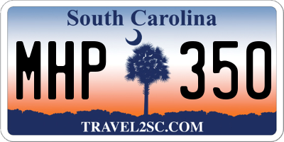 SC license plate MHP350