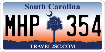 SC license plate MHP354