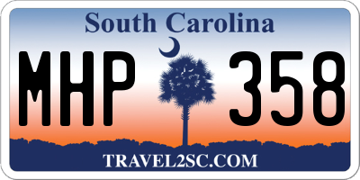 SC license plate MHP358