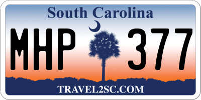 SC license plate MHP377