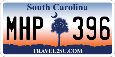 SC license plate MHP396