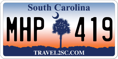 SC license plate MHP419