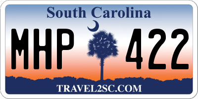 SC license plate MHP422