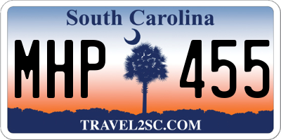 SC license plate MHP455