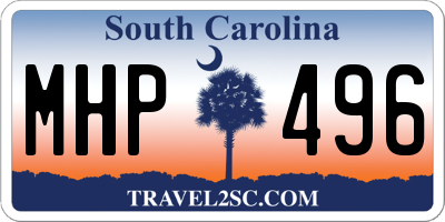 SC license plate MHP496