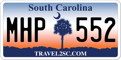 SC license plate MHP552