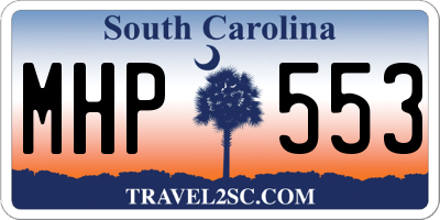 SC license plate MHP553