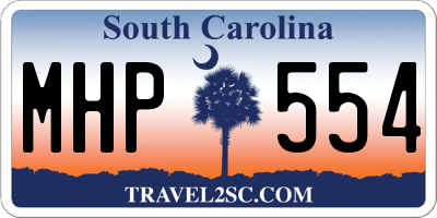 SC license plate MHP554