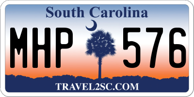 SC license plate MHP576