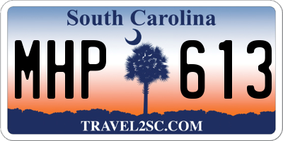 SC license plate MHP613